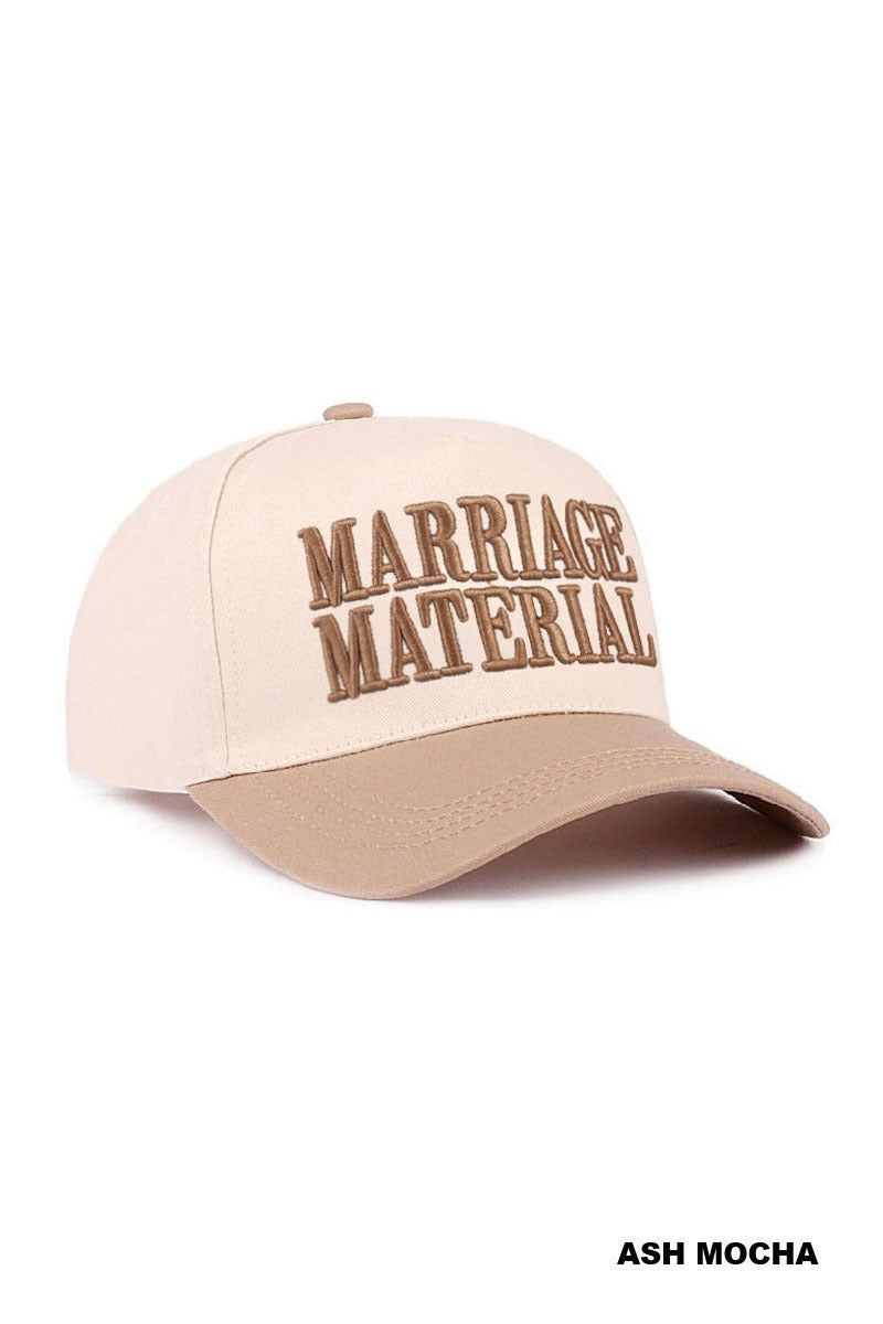 Marriage Material Two Tone Canvas Cotton Cap