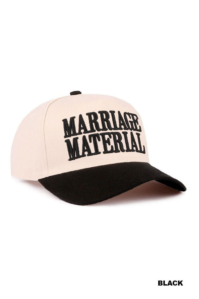 Marriage Material Two Tone Canvas Cotton Cap