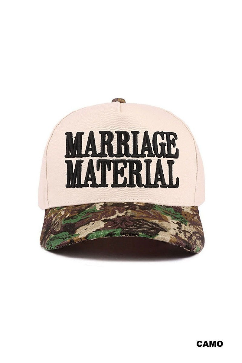 Marriage Material Two Tone Canvas Cotton Cap