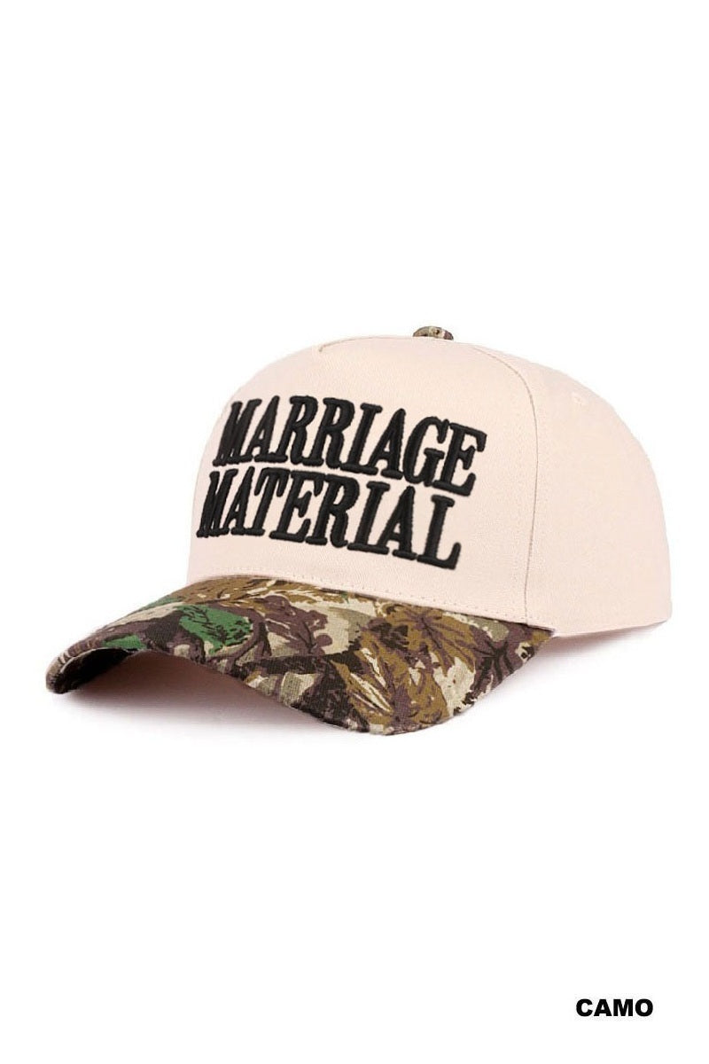 Marriage Material Two Tone Canvas Cotton Cap
