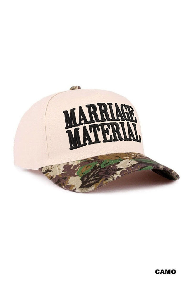 Marriage Material Two Tone Canvas Cotton Cap
