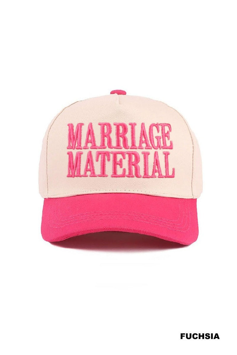 Marriage Material Two Tone Canvas Cotton Cap