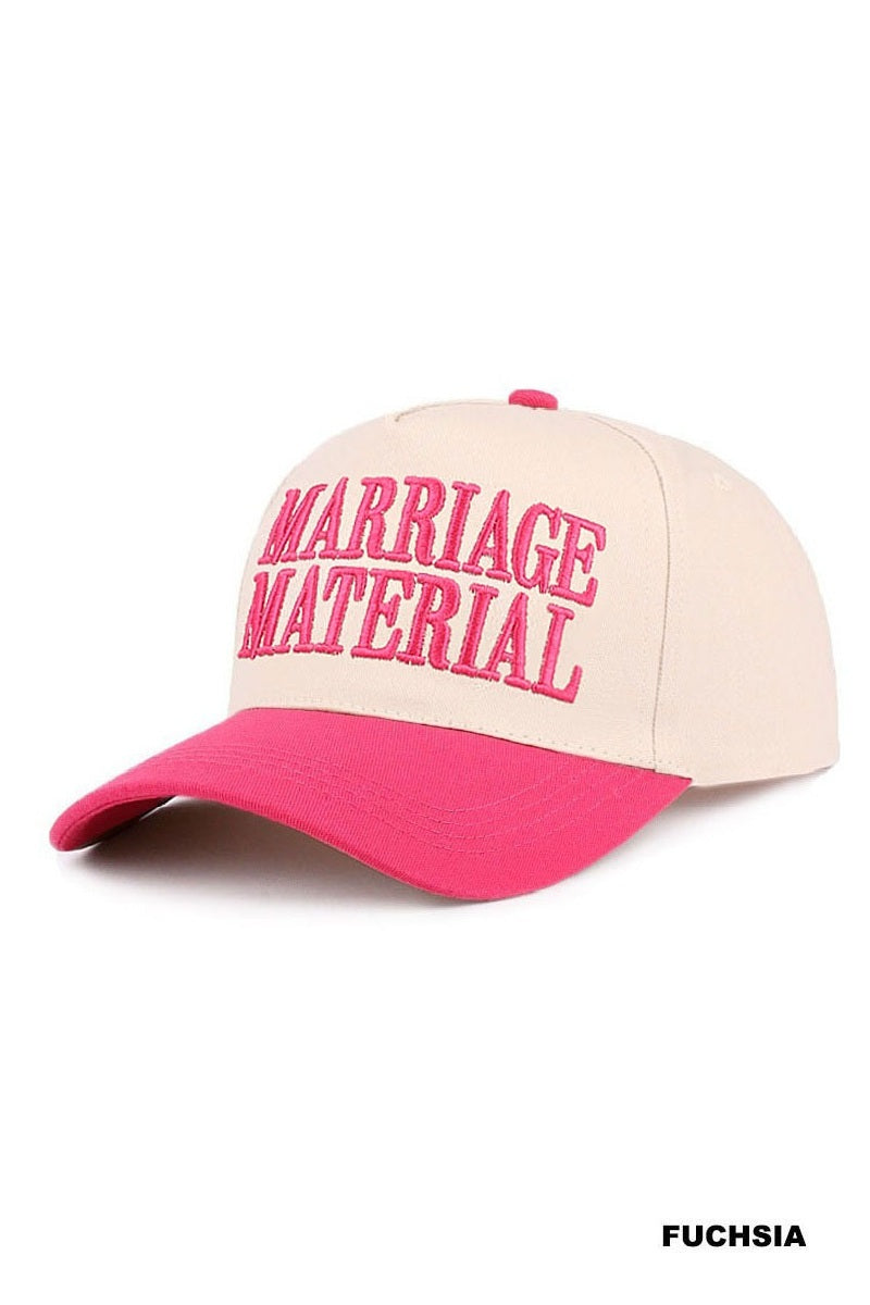 Marriage Material Two Tone Canvas Cotton Cap