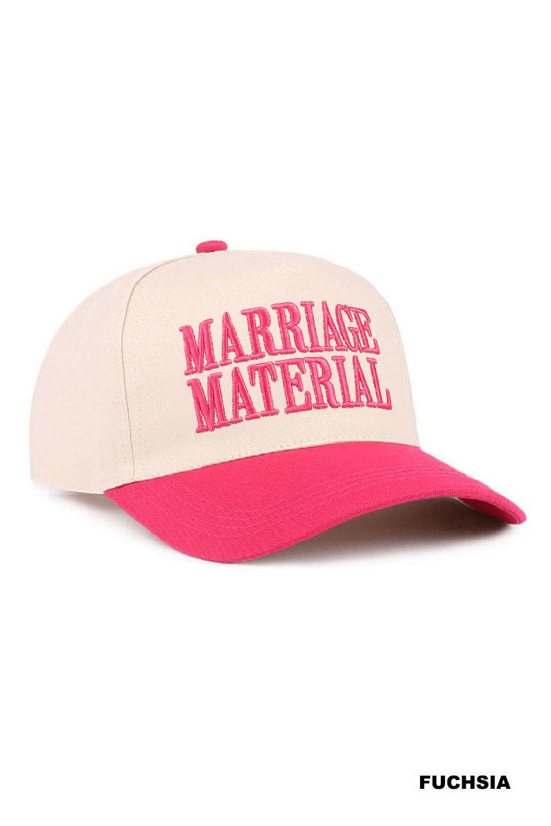 Marriage Material Two Tone Canvas Cotton Cap