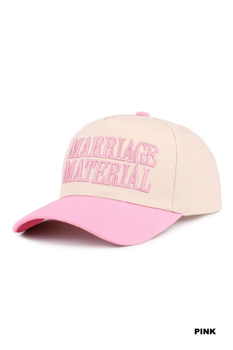 Marriage Material Two Tone Canvas Cotton Cap