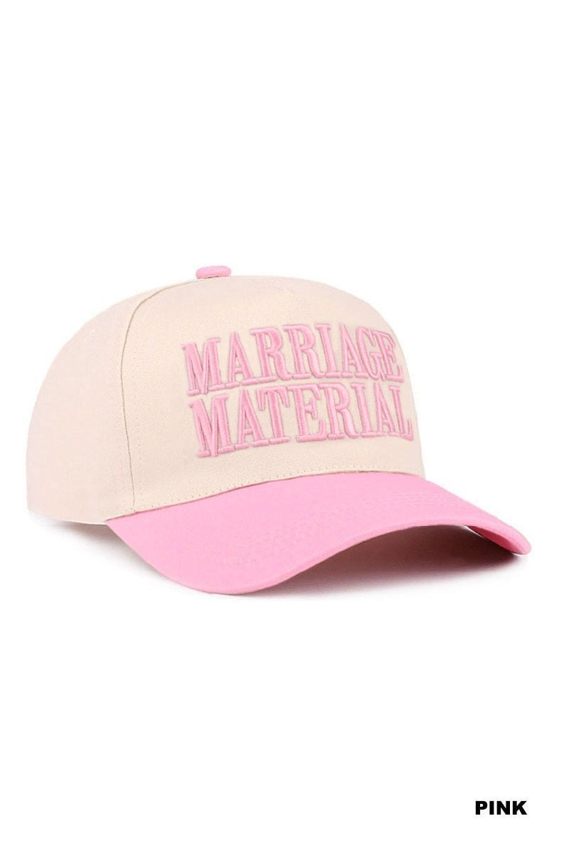 Marriage Material Two Tone Canvas Cotton Cap