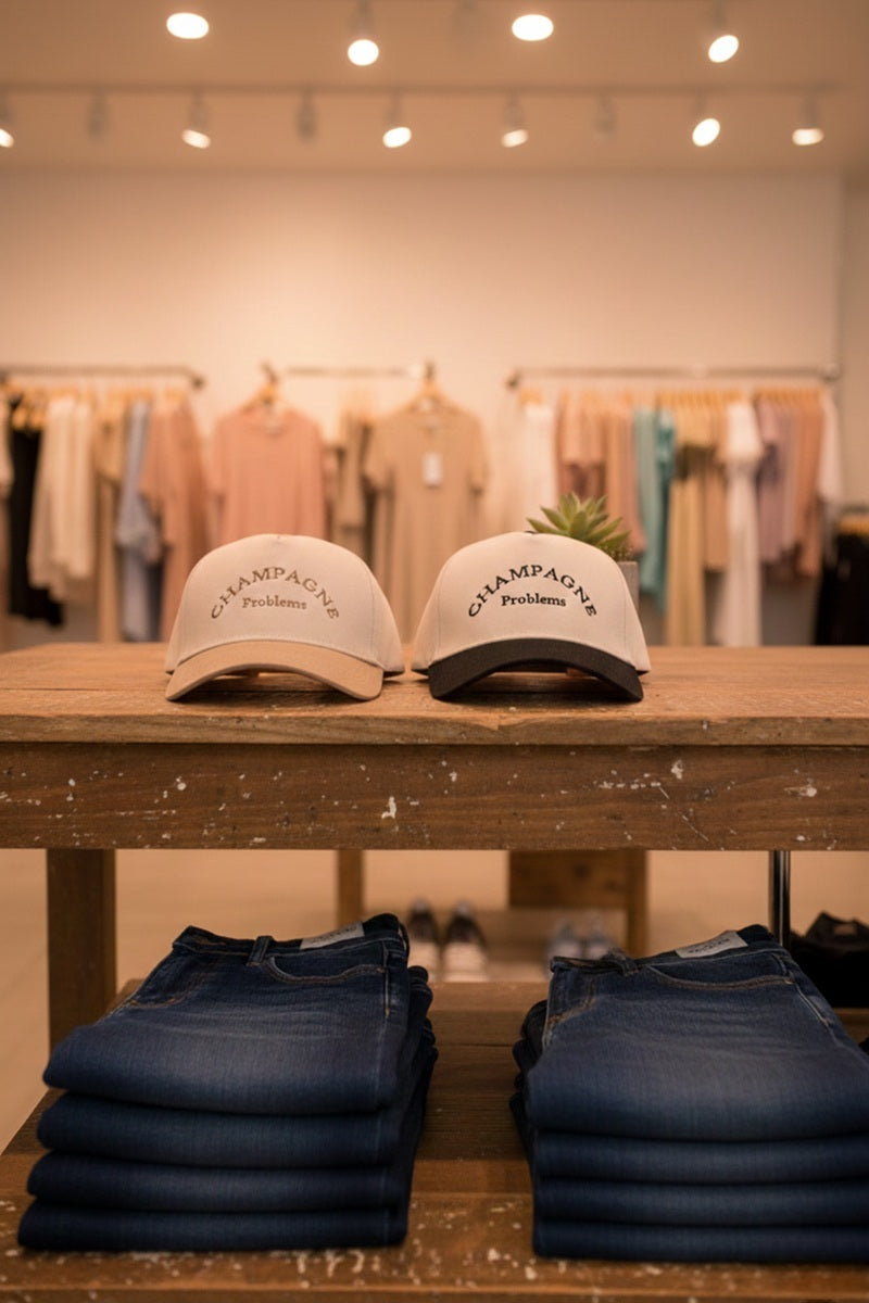 CHAMPAGNE PROBLEMS TWO TONE CANVAS COTTON CAP