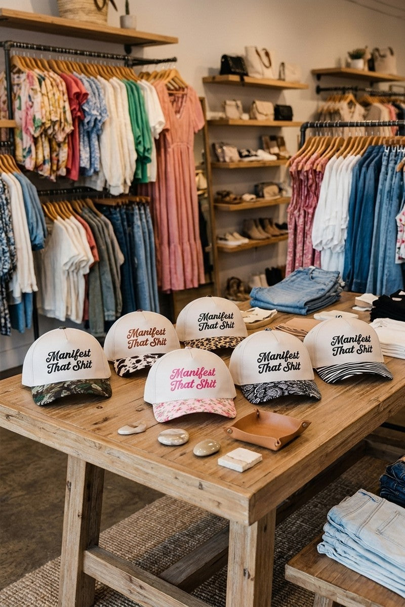 Manifest that shit two tone snapback hat