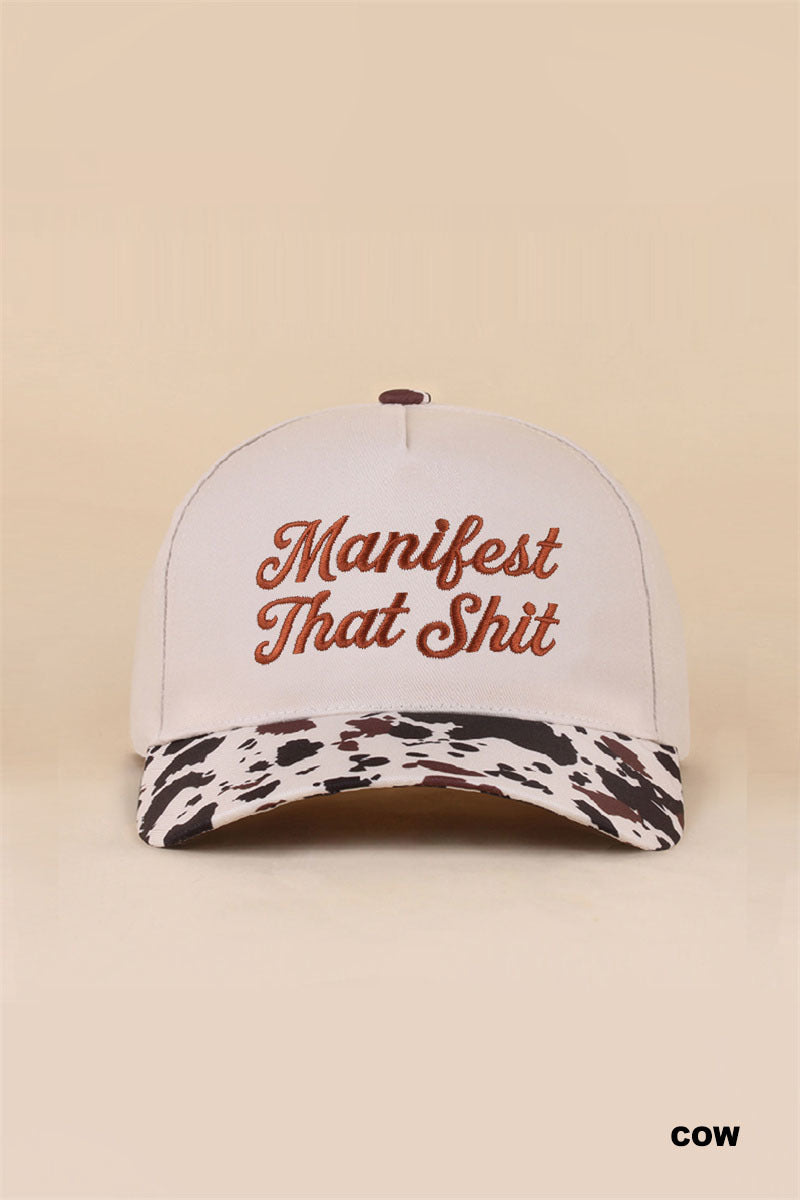 Manifest that shit two tone snapback hat