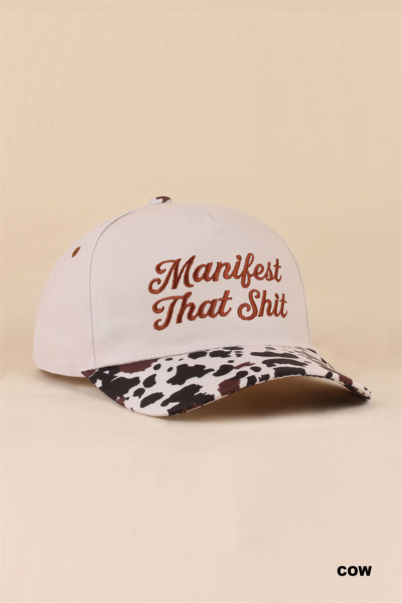 Manifest that shit two tone snapback hat