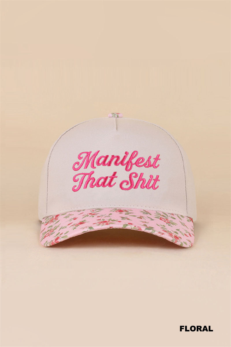Manifest that shit two tone snapback hat
