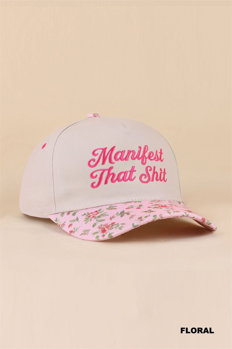 Manifest that shit two tone snapback hat