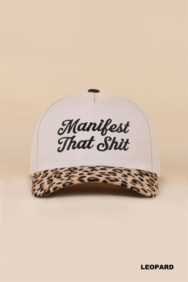Manifest that shit two tone snapback hat