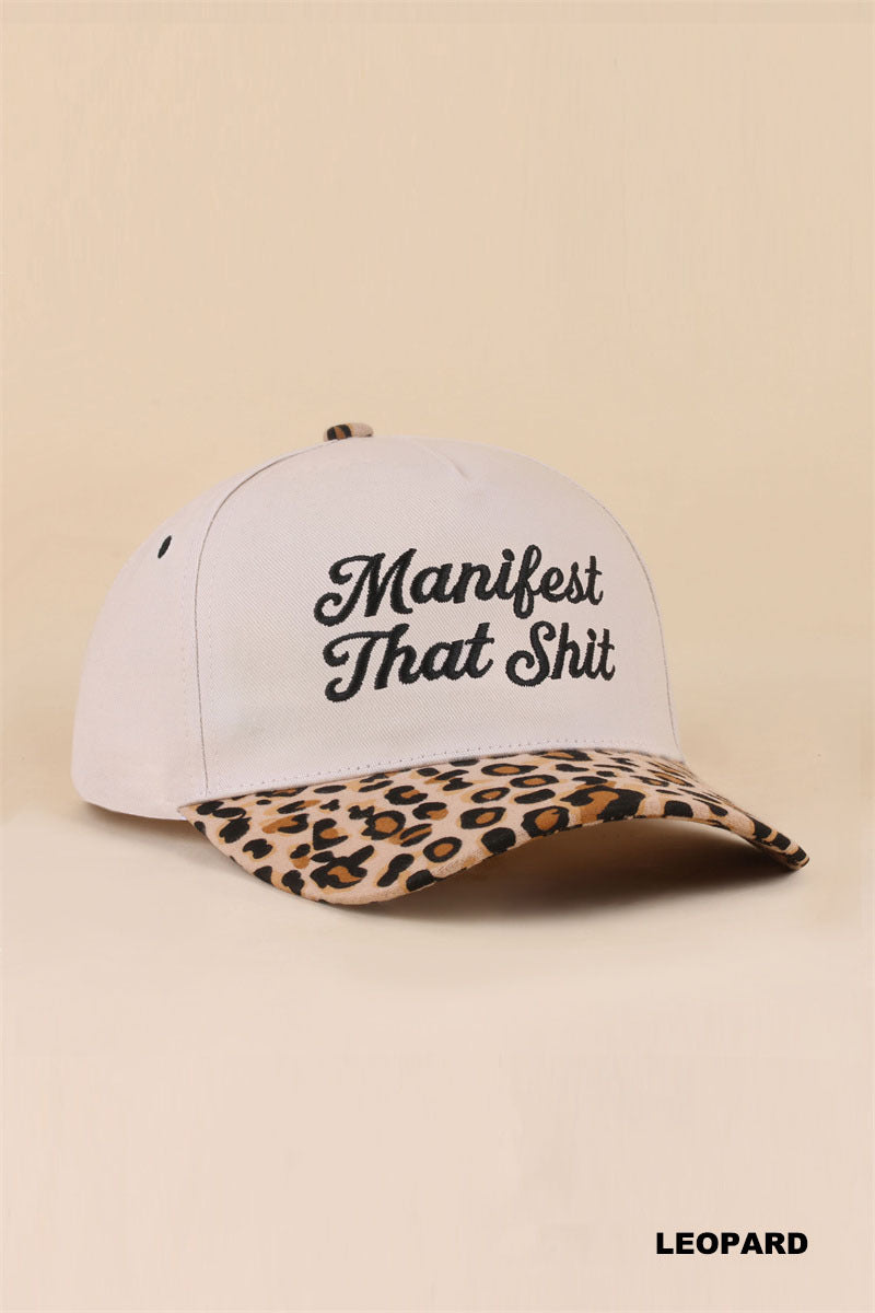 Manifest that shit two tone snapback hat