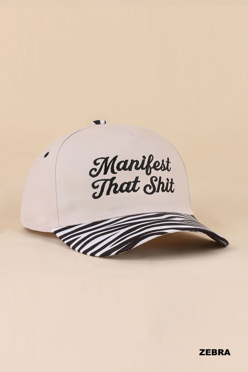 Manifest that shit two tone snapback hat