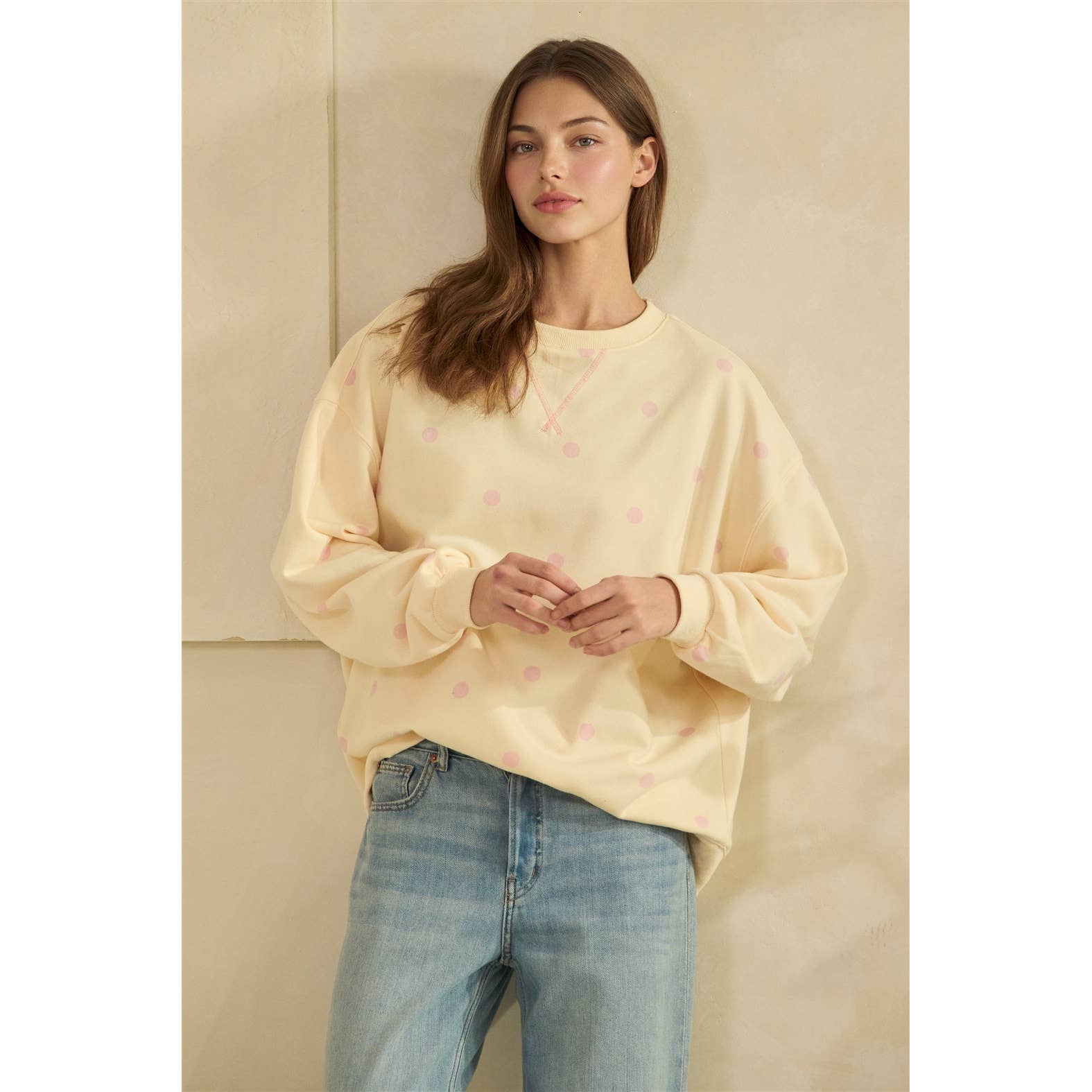 Polka Dot French Terry Top
