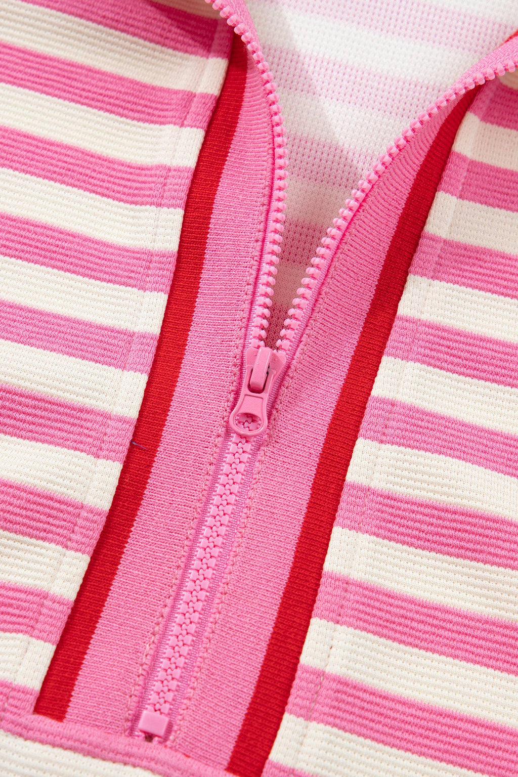 Striped Quarter-Zip Sleeveless Top & Skort Set
