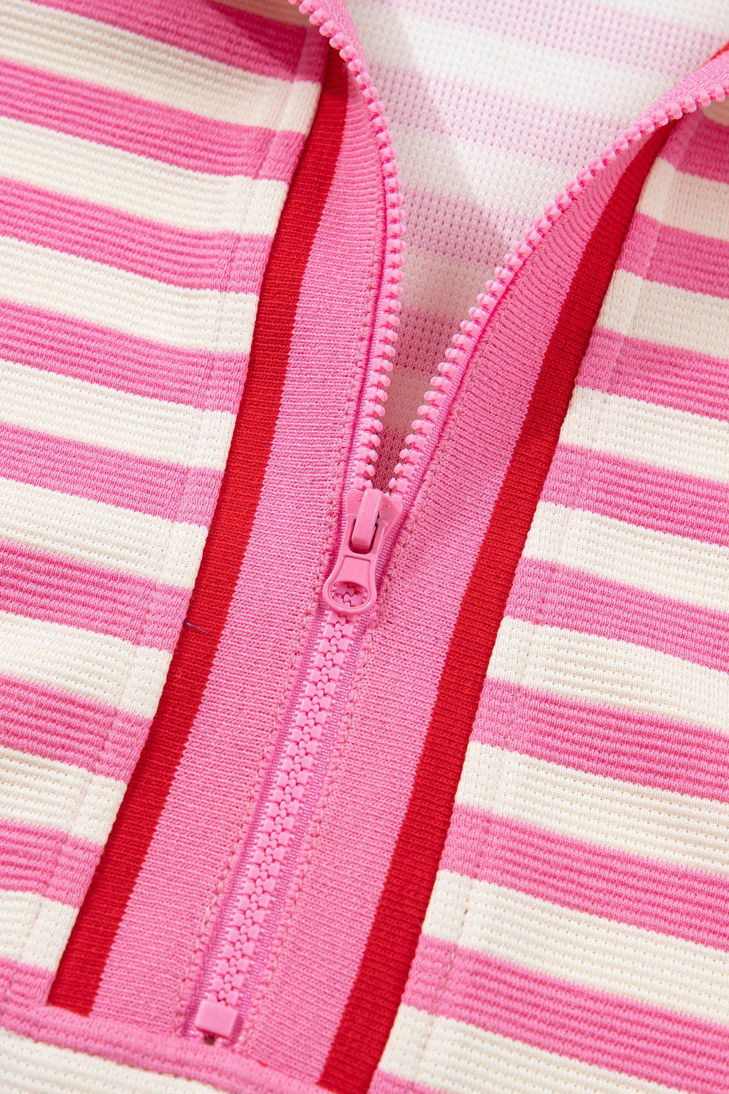 Striped Quarter-Zip Sleeveless Top & Skort Set