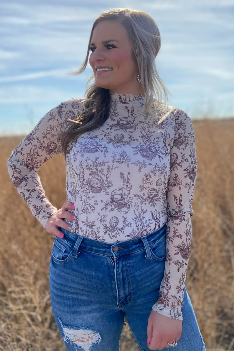 Cottontail Garden Mesh Top
