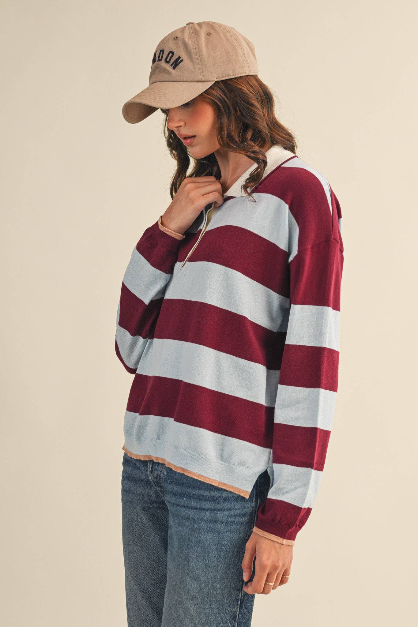 STRIPED RUGBY SWEATER