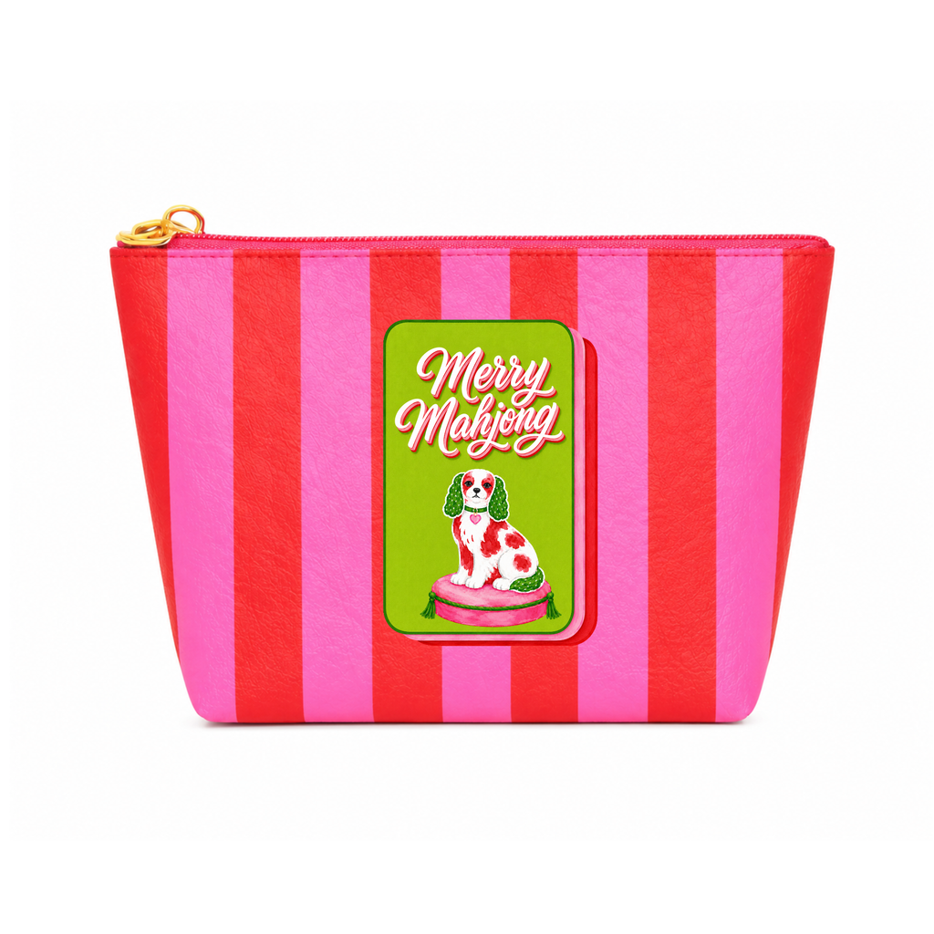 Mahjong Christmas Merry Mahjong Gift Crinkle Bag Spaniel