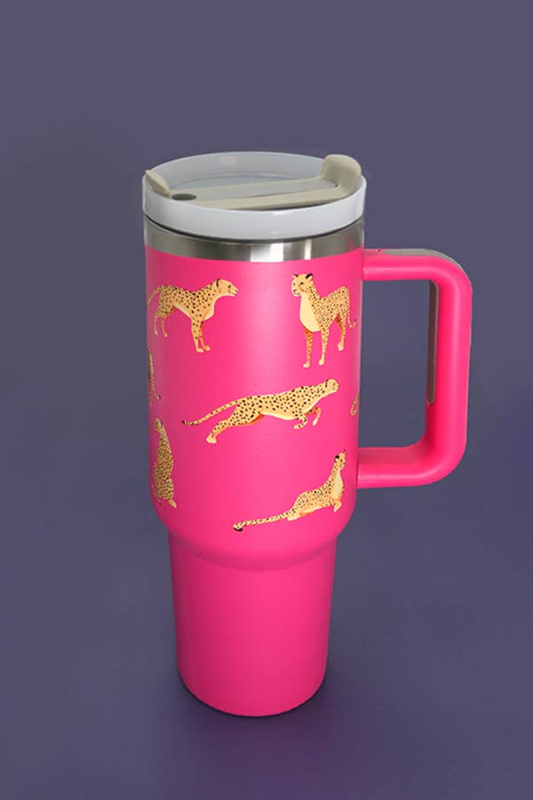 40oz STAINLESS STEEL TUMBLER CHEETAH