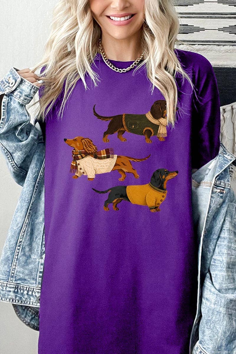 Dachshund Trio Graphic Heavy Cotton Tee