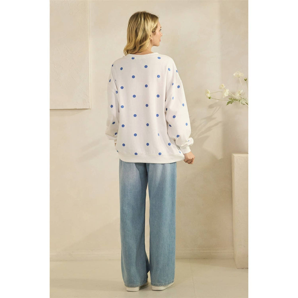 Polka Dot French Terry Top