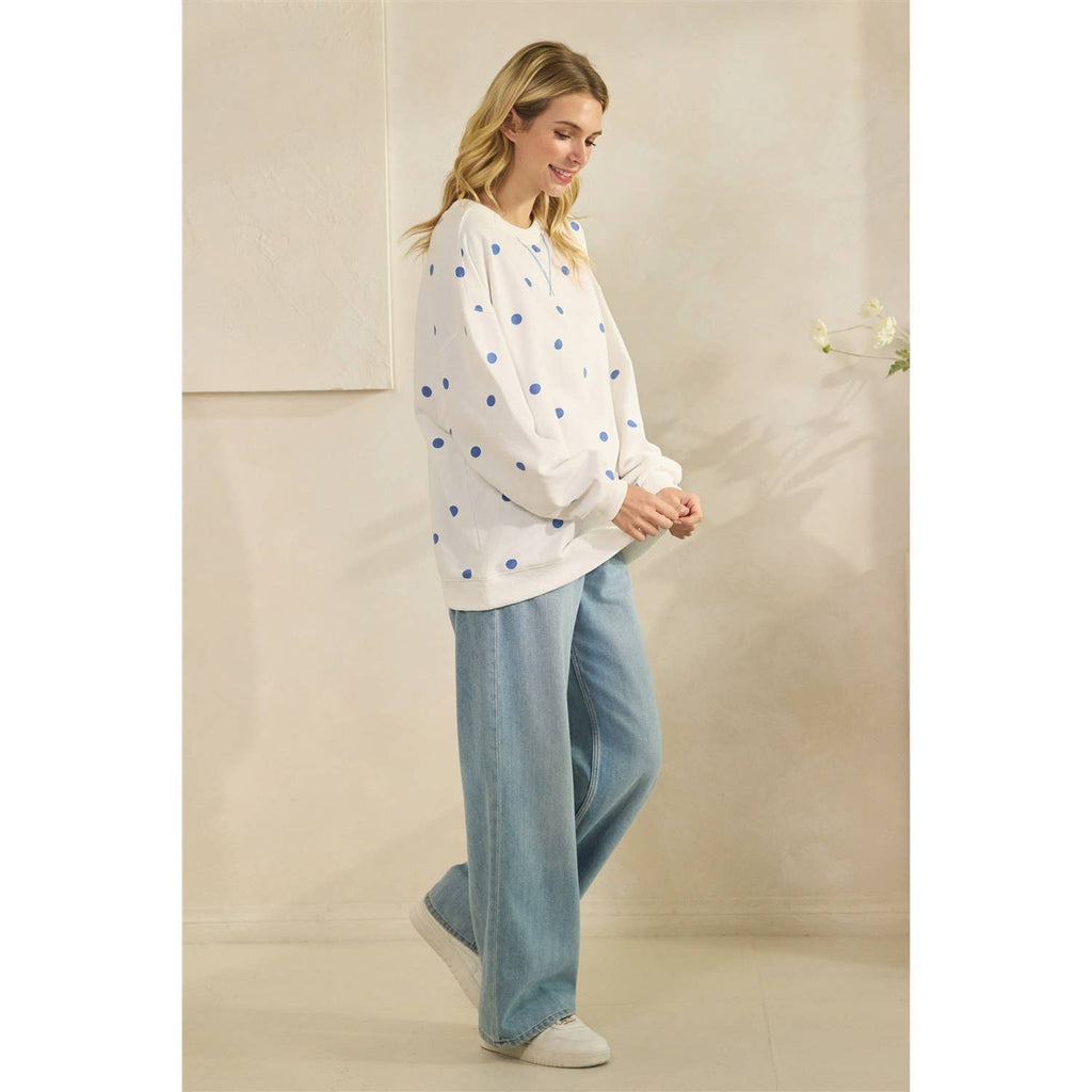 Polka Dot French Terry Top
