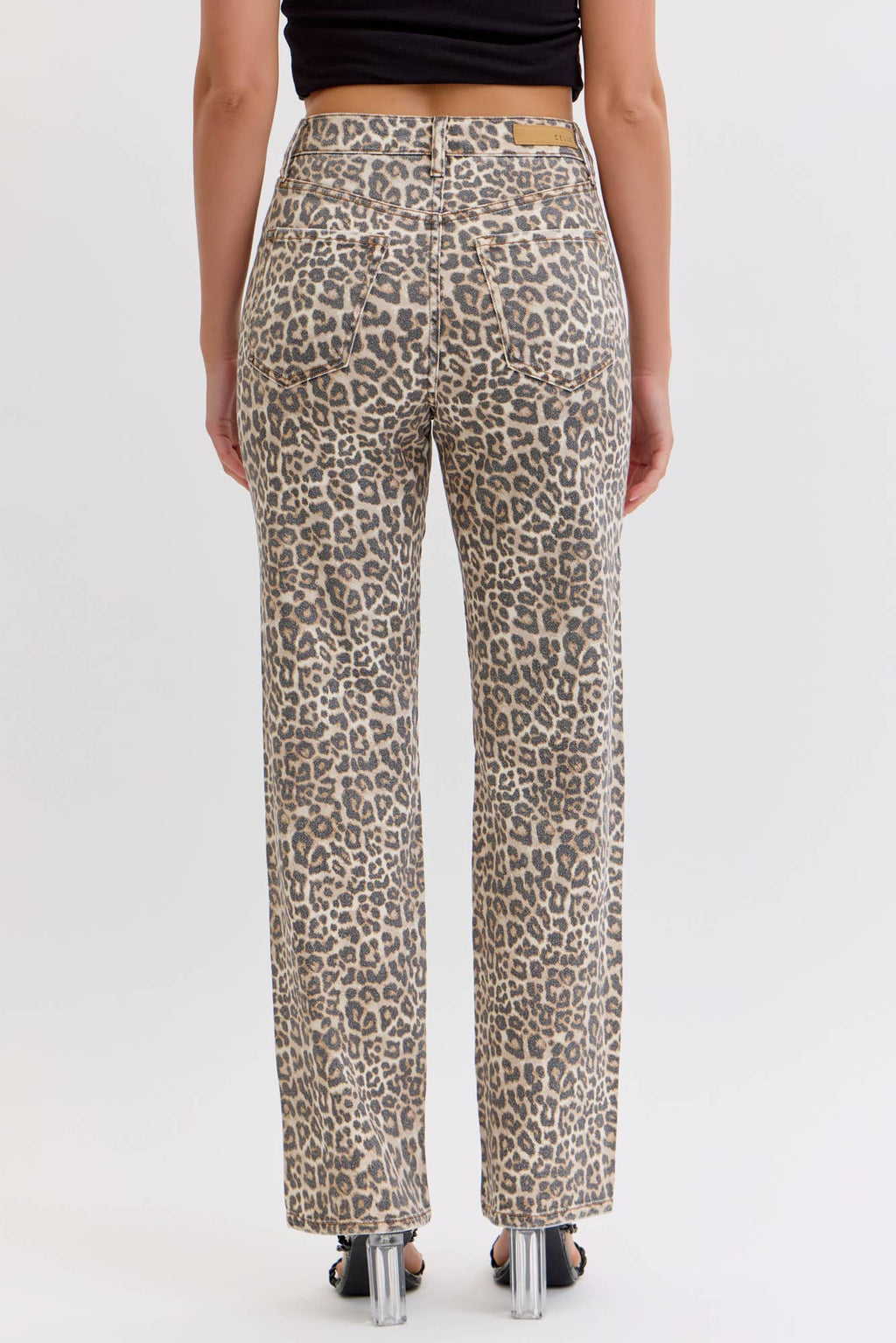 Cello Jeans Leopard Super High-Rise Dad Jeans