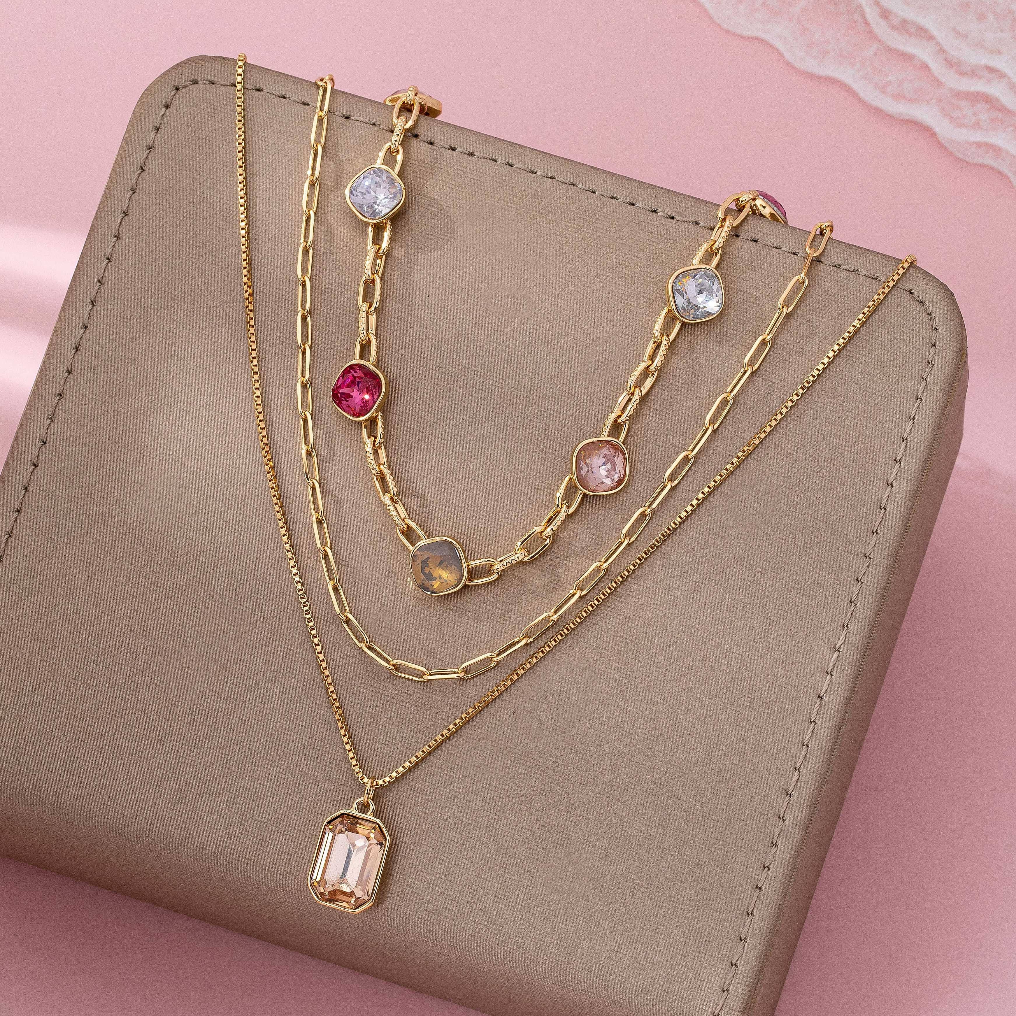 Layered Jeweled Necklace