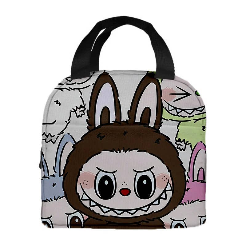 Cute monster printed Insulated Lunch Bag