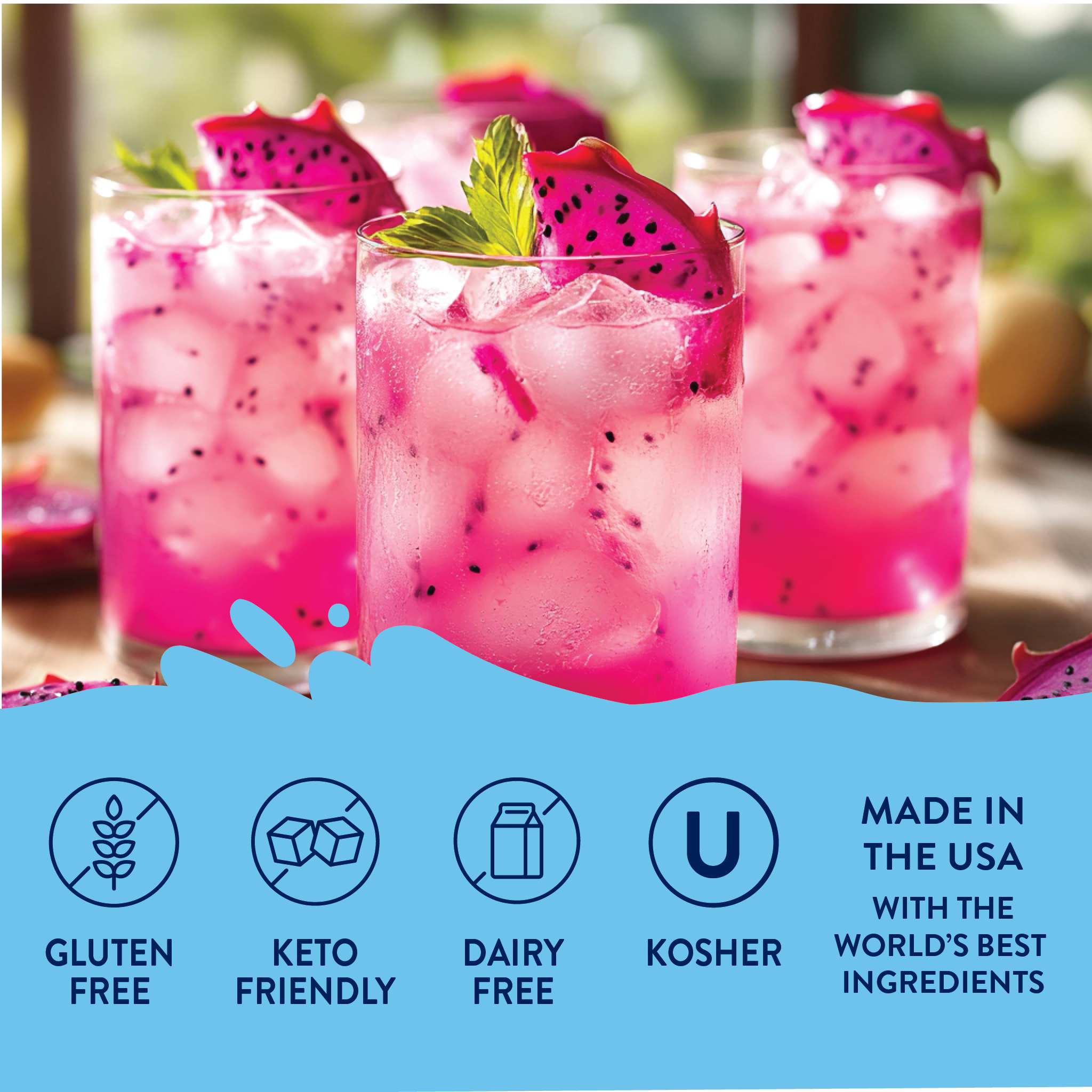 Sugar Free Dragonfruit Acai Flavor Infusion Syrup