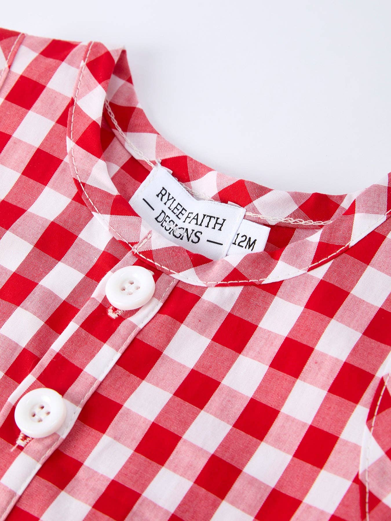 Summer Plaid Smocked Ruffle Romper Sibling Outfits