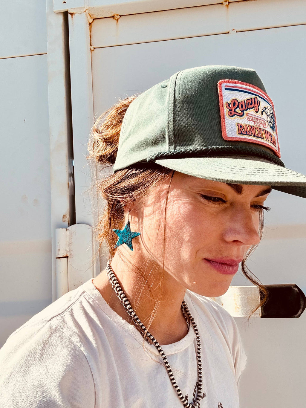 Turquoise Star Earrings/Star Earrings/Western Earrings