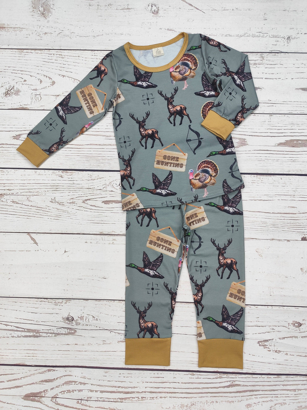 Baby Boy Go Hunting Print Sleepwear Set