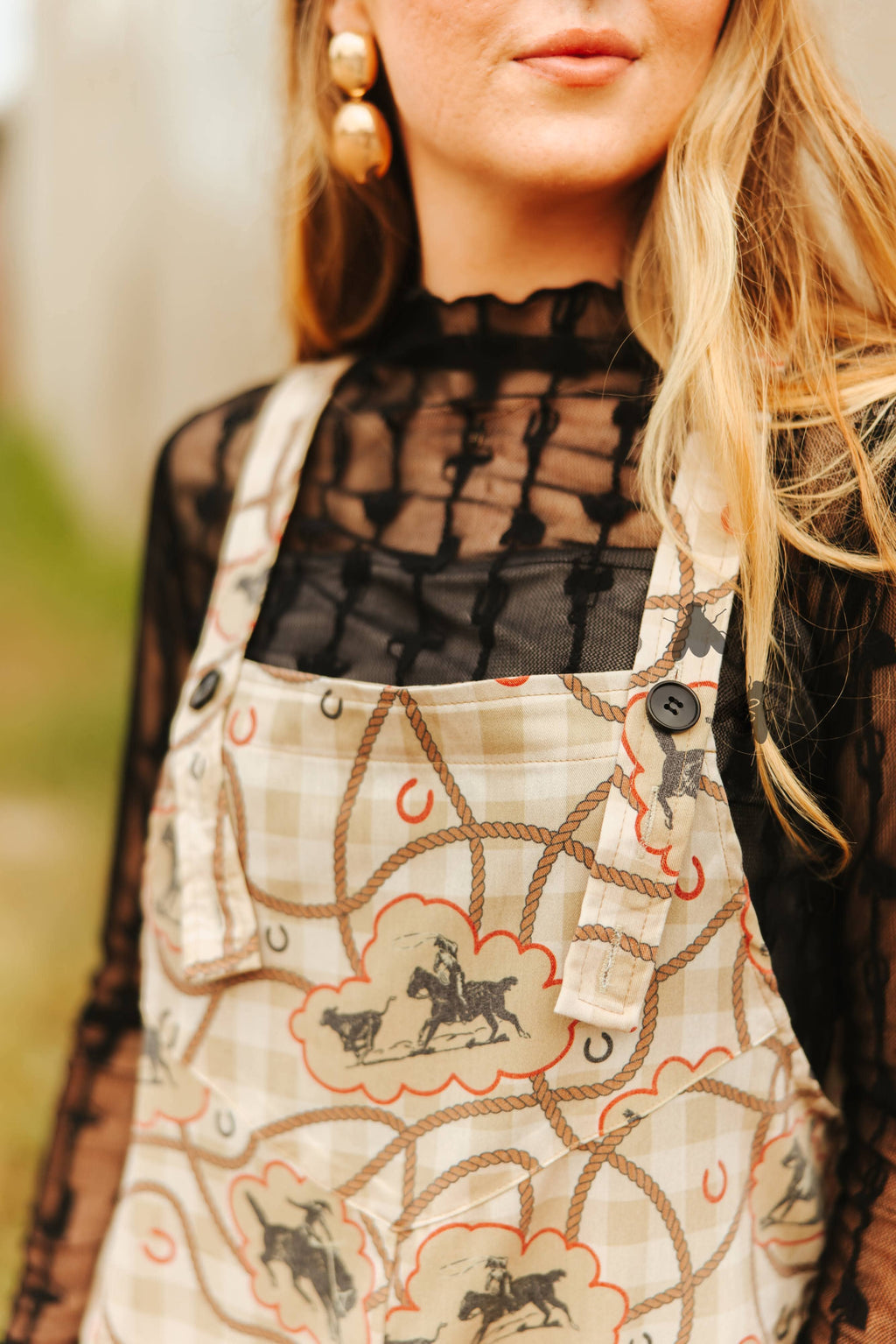 REATA ROMPER ROMPER GINGHAM