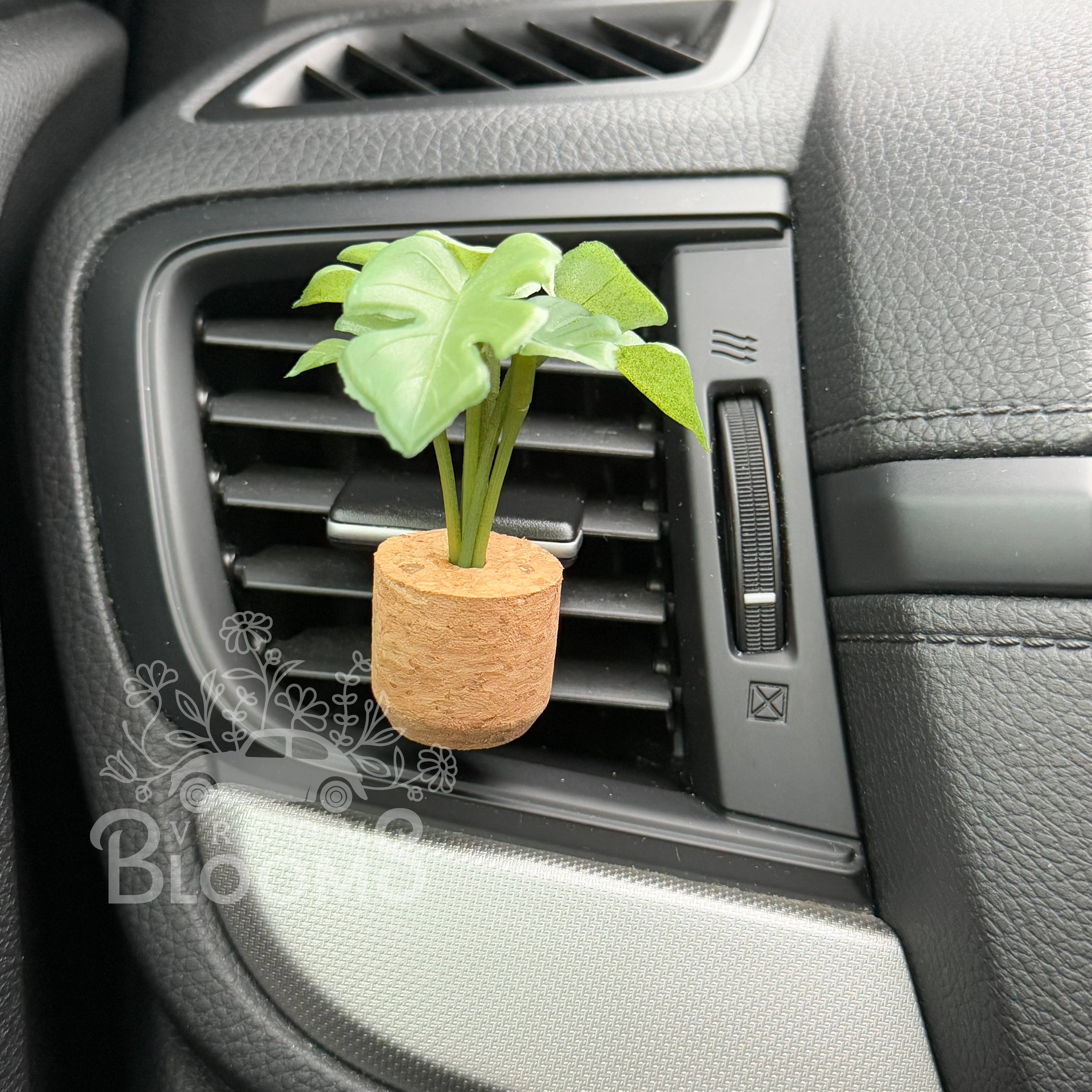 Monstera Vent Clip Car Air Freshener Diffuser (Reusable)