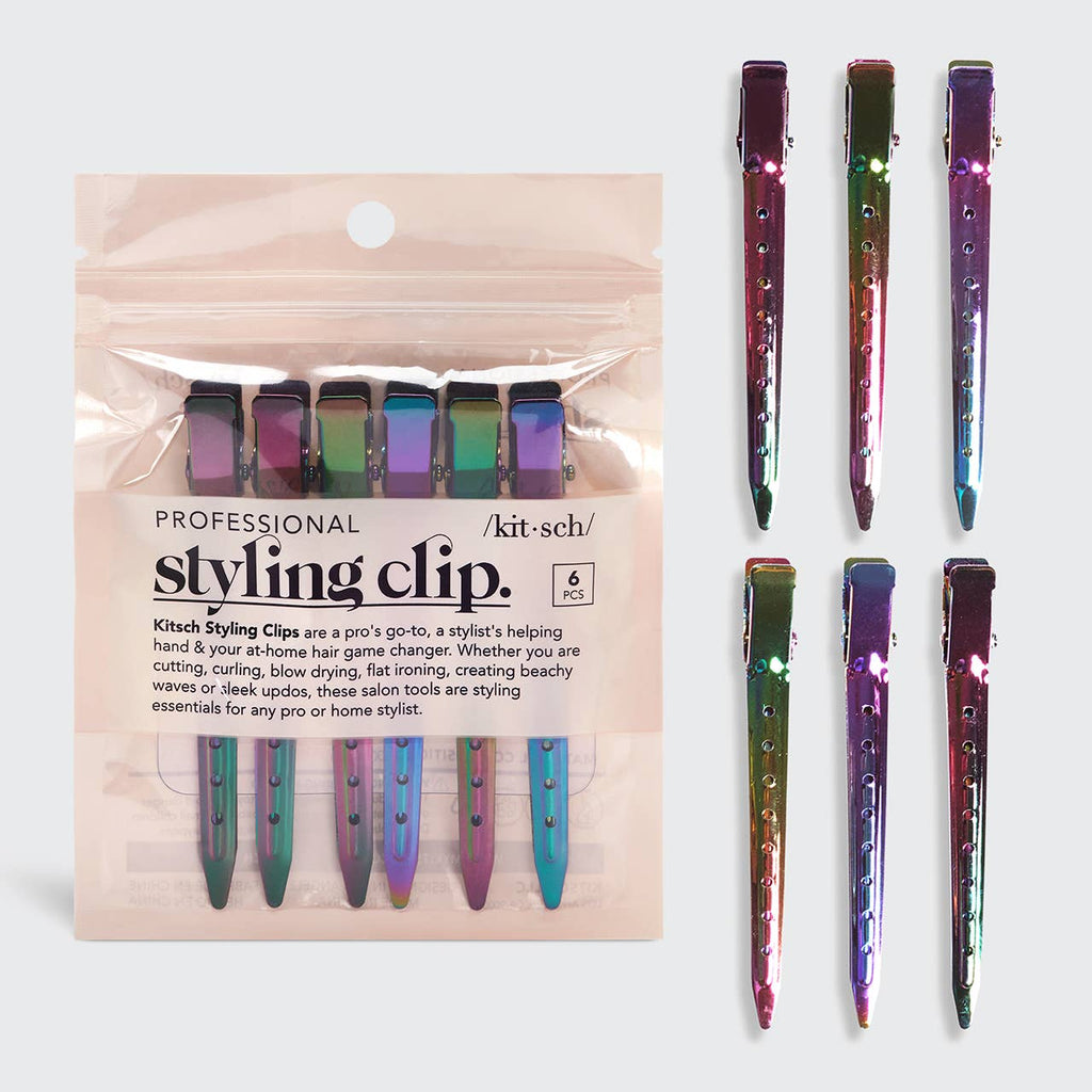 Styling Hair Clips 6pc - Iridescent