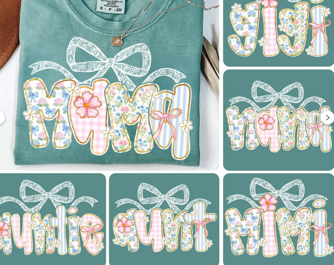 Floral Mama/Mimi Lace Bow Shirt