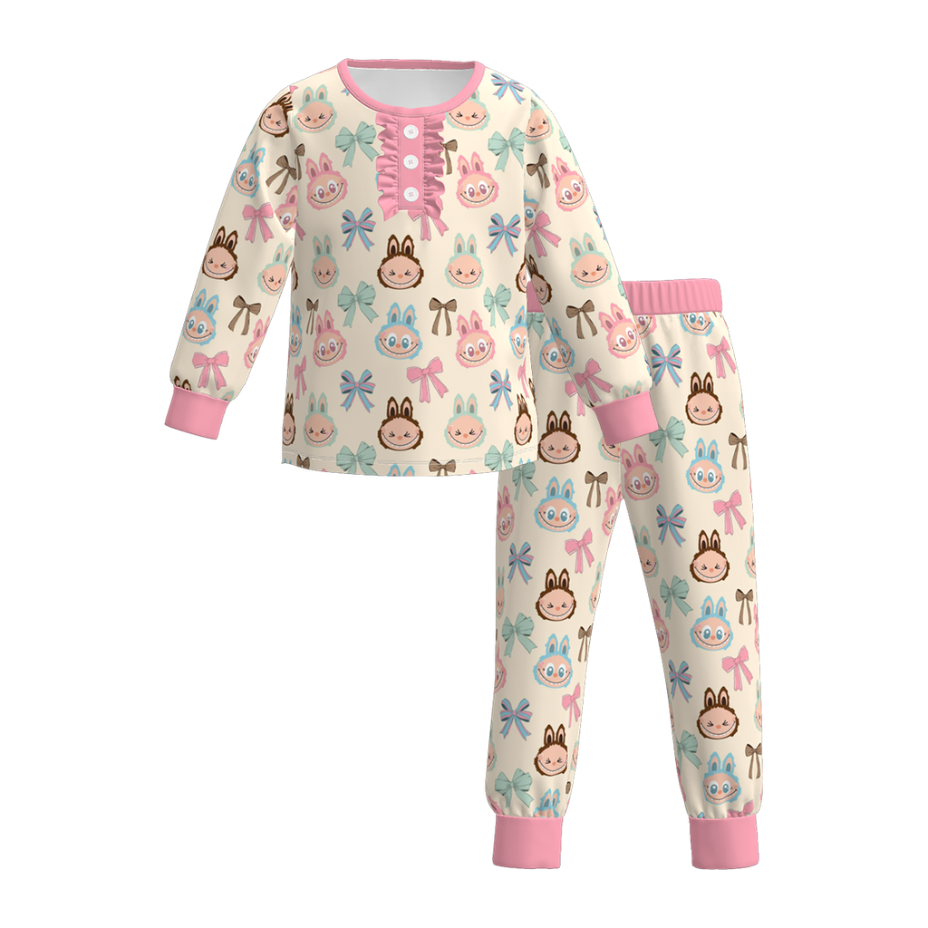 Cute monster printed pajamas sleepwear for kids