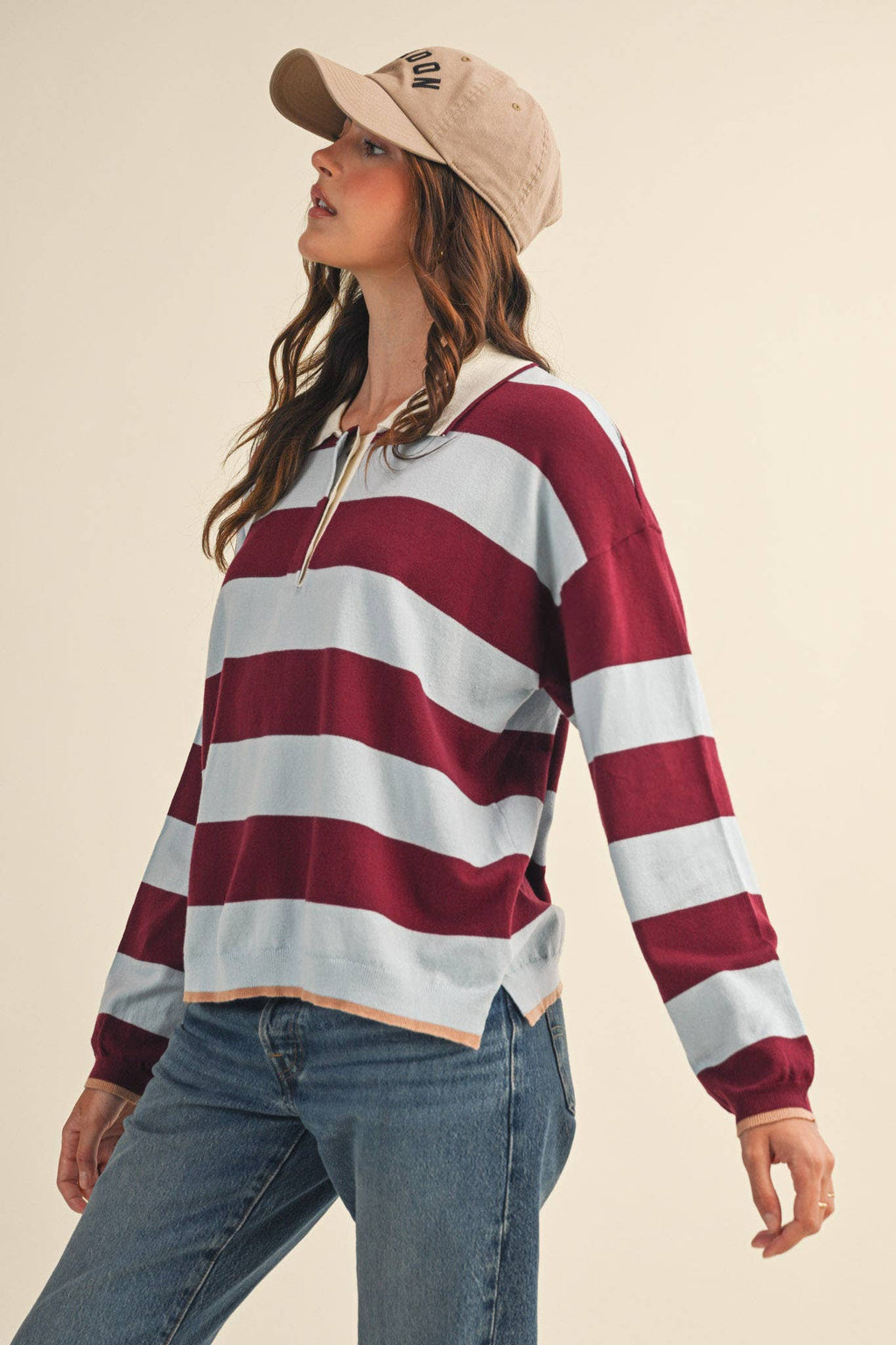 STRIPED RUGBY SWEATER