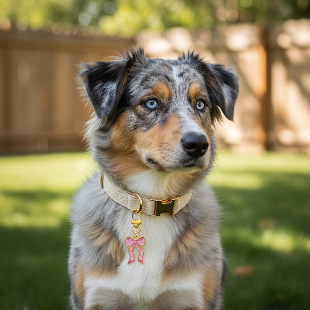Pawfect Collar Charm–Bow Pink