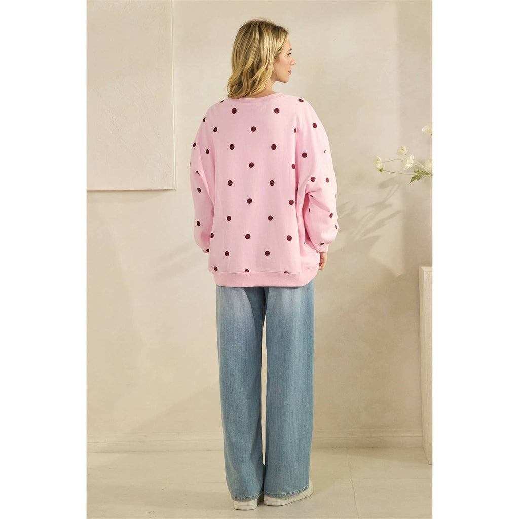 Polka Dot French Terry Top