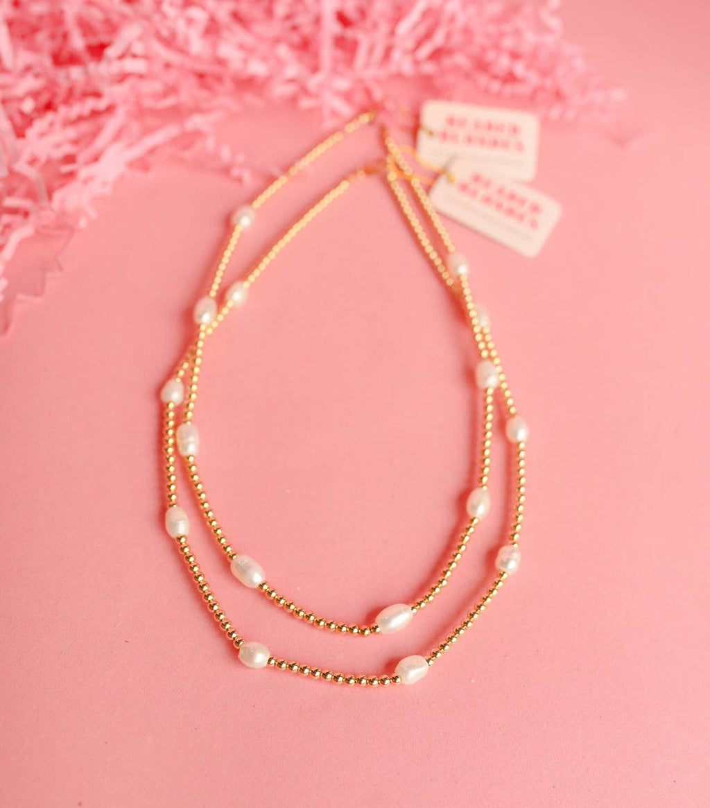 Pearl Poppi Necklace in Gold