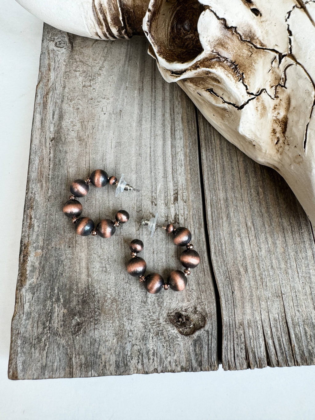 1” Mini Navajo Pearl Hoops Earrings
