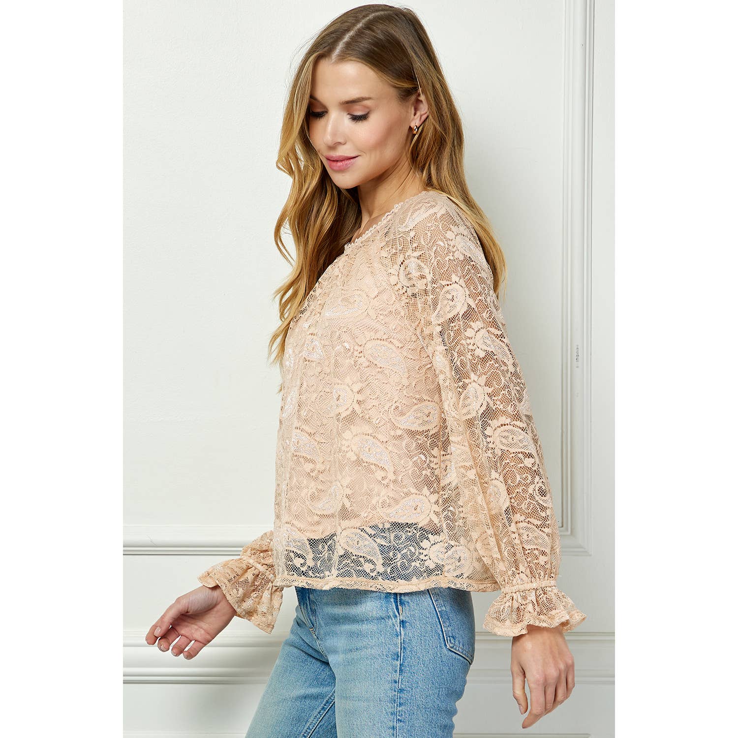VINTAGE GRACE LACE TOP WITH CAMI LINING