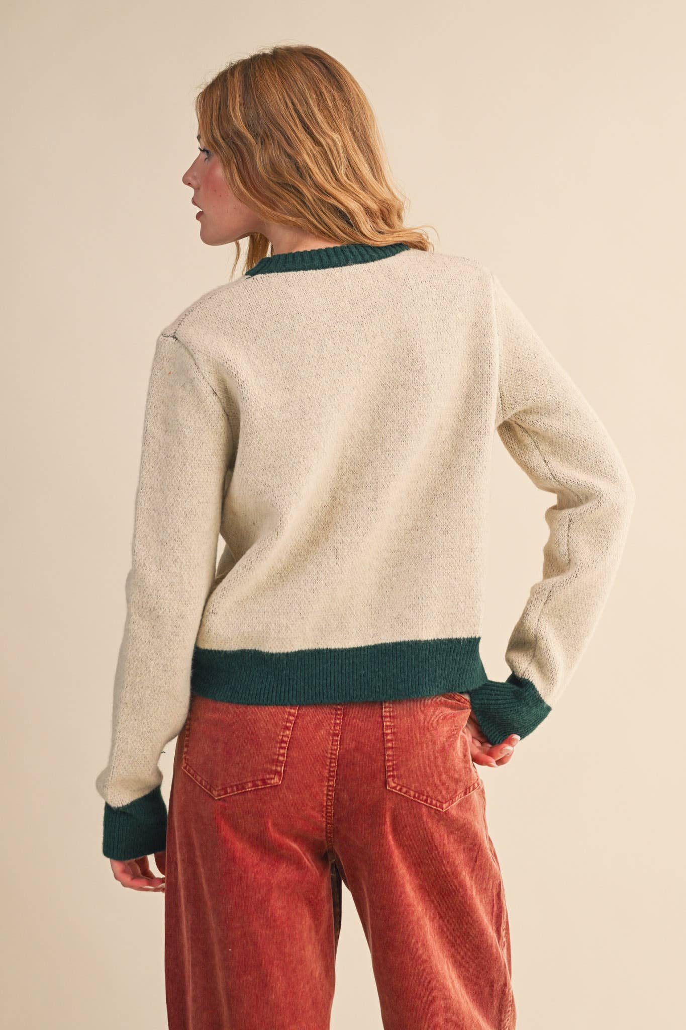 FLORAL KNIT SWEATER