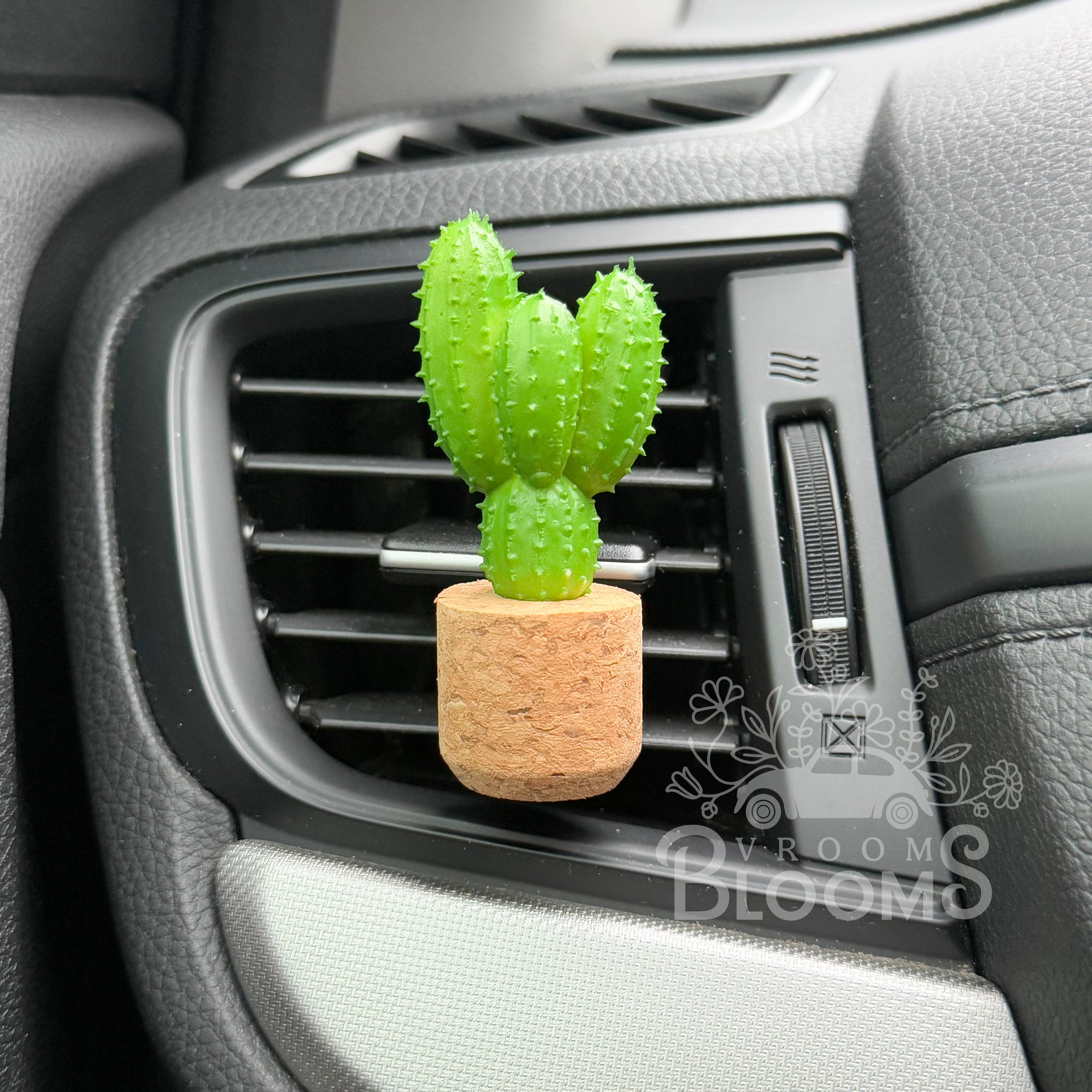 Mini Cactus Plant Vent Clip Car Air Freshener (Reusable)