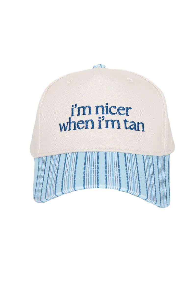 I'm Nicer When I'm Tan Two-Toned Vintage Hats Grad Gift Idea